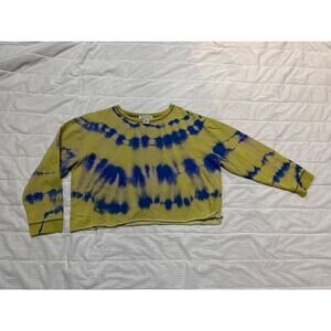 cotton emporium crop sweater tie dye size XL